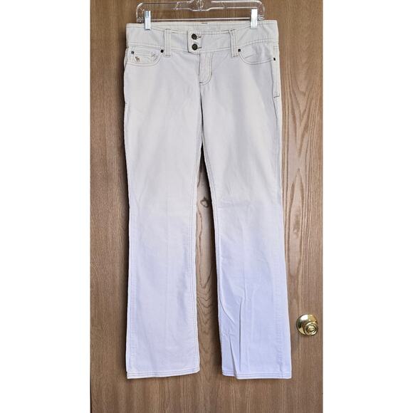 Vintage Y2K Abercrombie & Fitch Corduroy Bootcut Flare Pants Light Beige - Picture 1 of 10